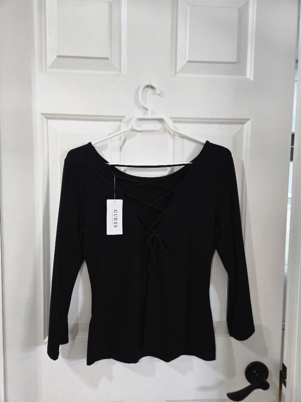 GUESS Lace Up Back Top - Picture 2 of 5